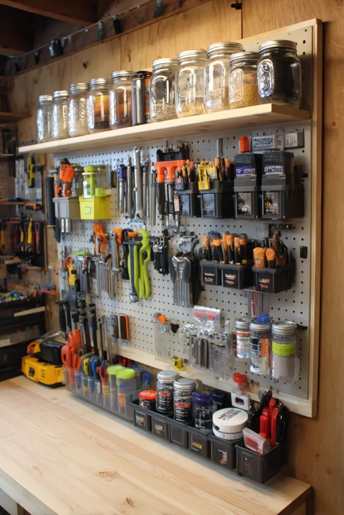 Wall-Mounted Jar System for Small Items