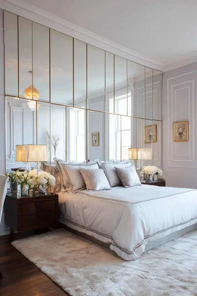 Wall-to-wall mirror panels