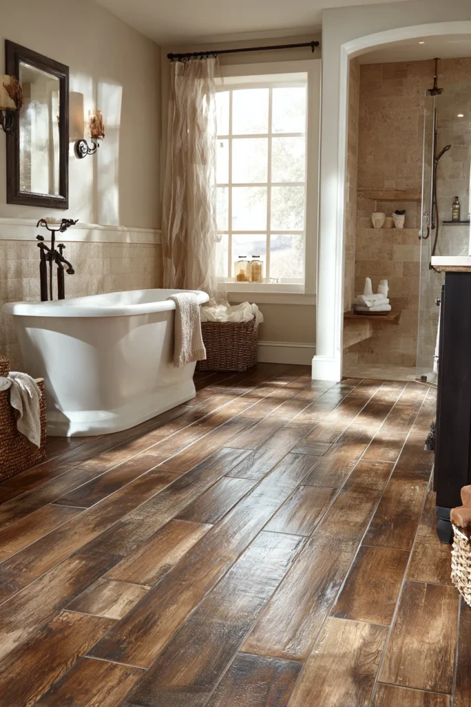 Warm Wood-Look Tiles