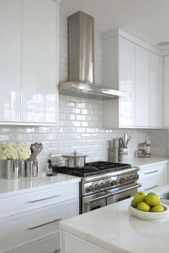 White Glossy Glass Panels