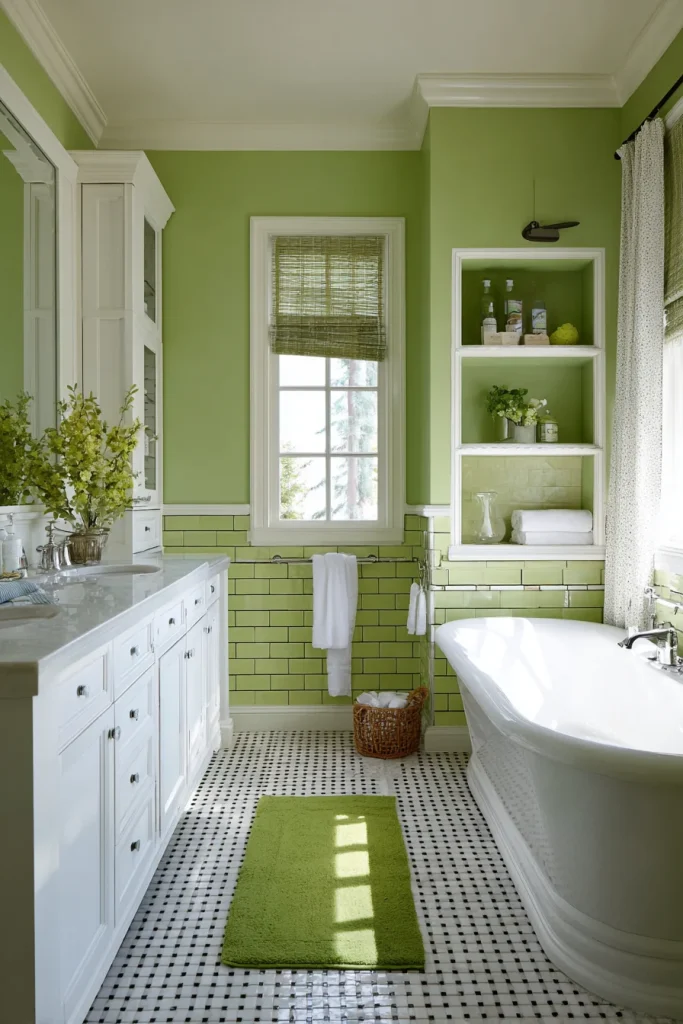 White & Green Contrast