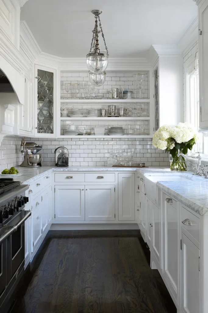 White Tile Backsplash