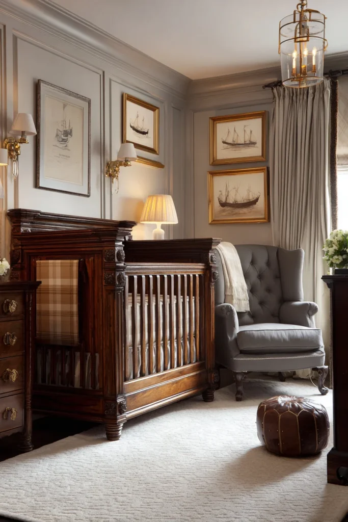 Wooden Crib and Dresser