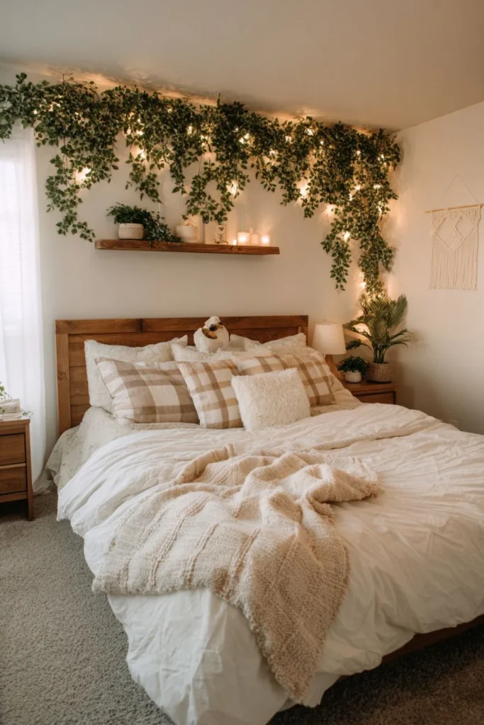 fake leaves wall decor