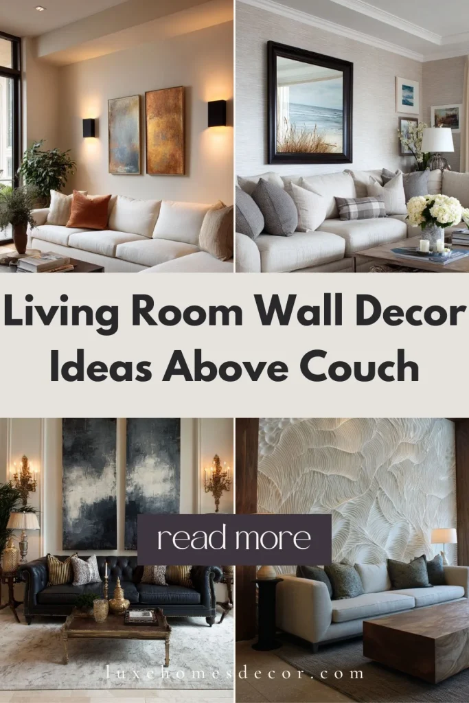 living room wall decor ideas above couch