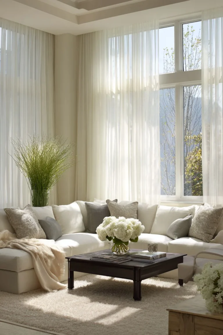 sheer curtains living room