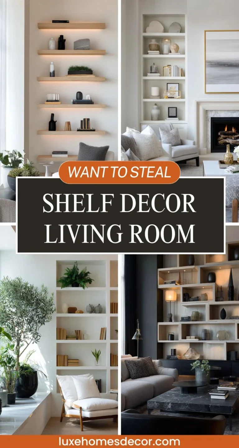 shelf decor living room