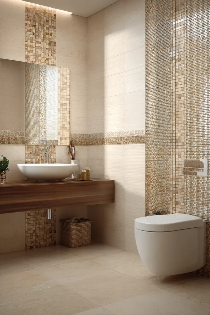 Beige Mosaic Accents
