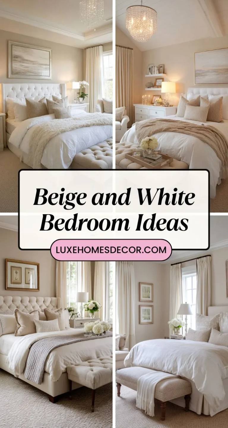 Beige and White Bedroom Ideas