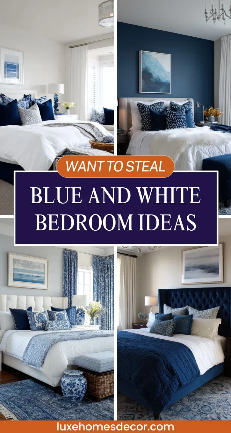 Blue and White Bedroom Ideas