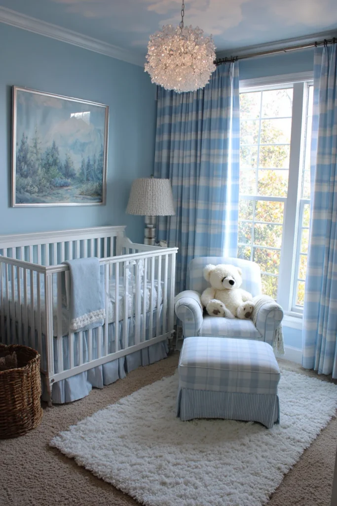 Blue and White Striped Curtains