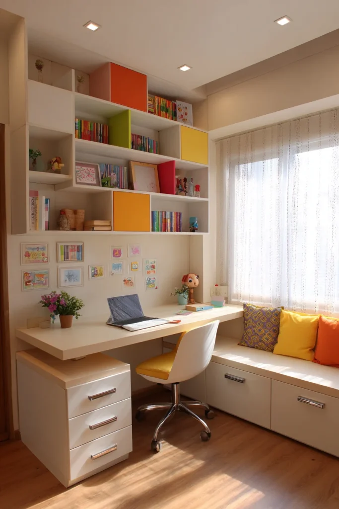 Corner Study Table Design