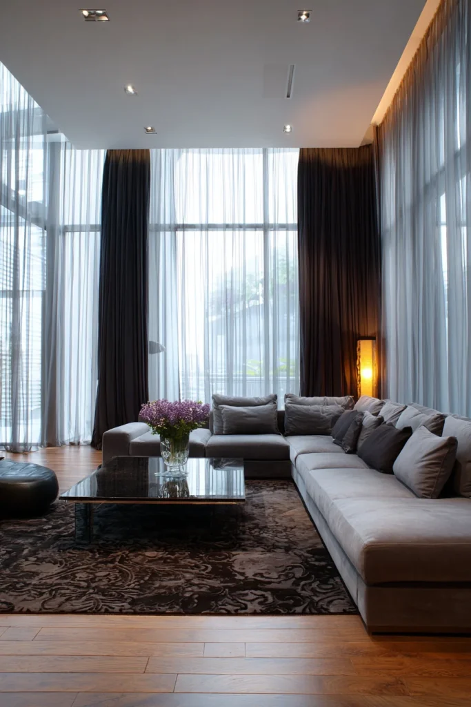 Dramatic Floor-to-Ceiling Curtains