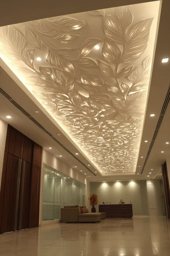 Drop Ceiling with Leaf Lighting