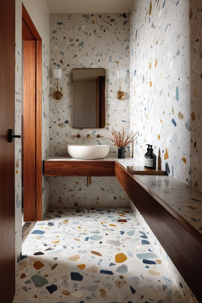 Floor-to-Wall Terrazzo Wrap