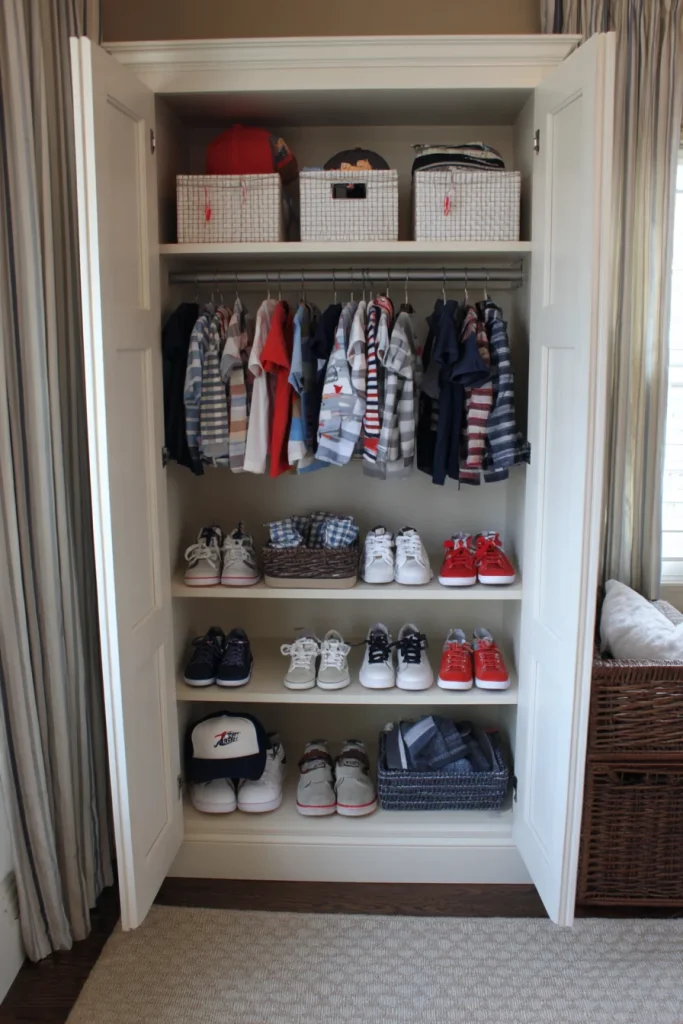 Golf Locker-Inspired Closet