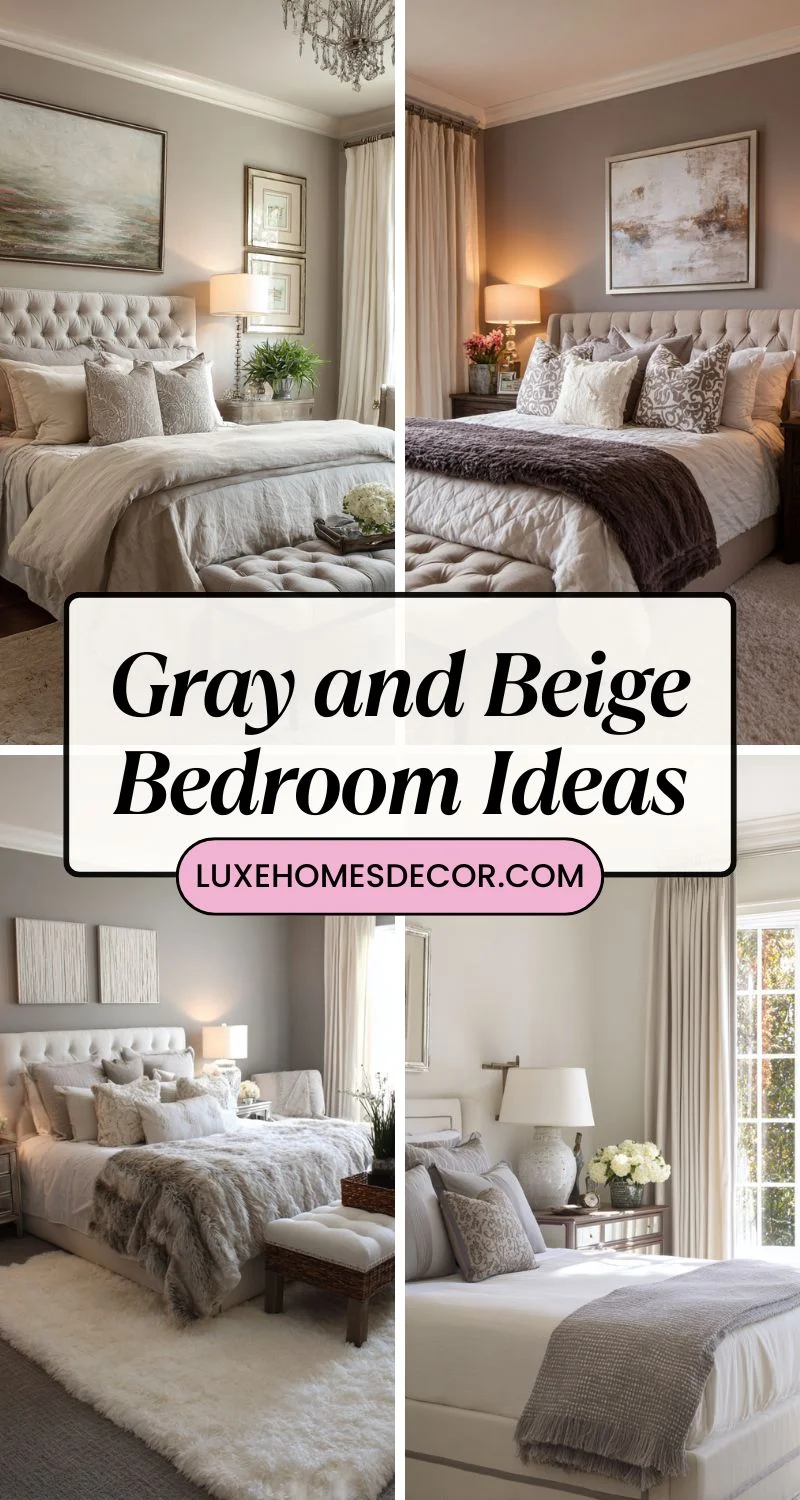 Gray and Beige Bedroom Ideas