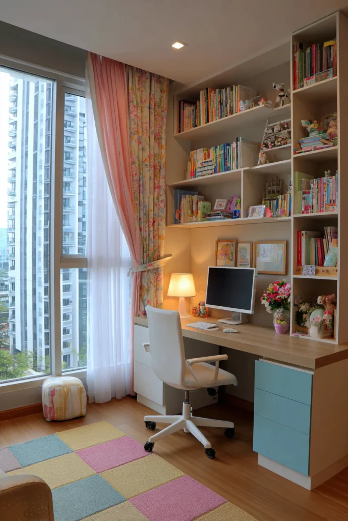 Height-Adjustable Study Table