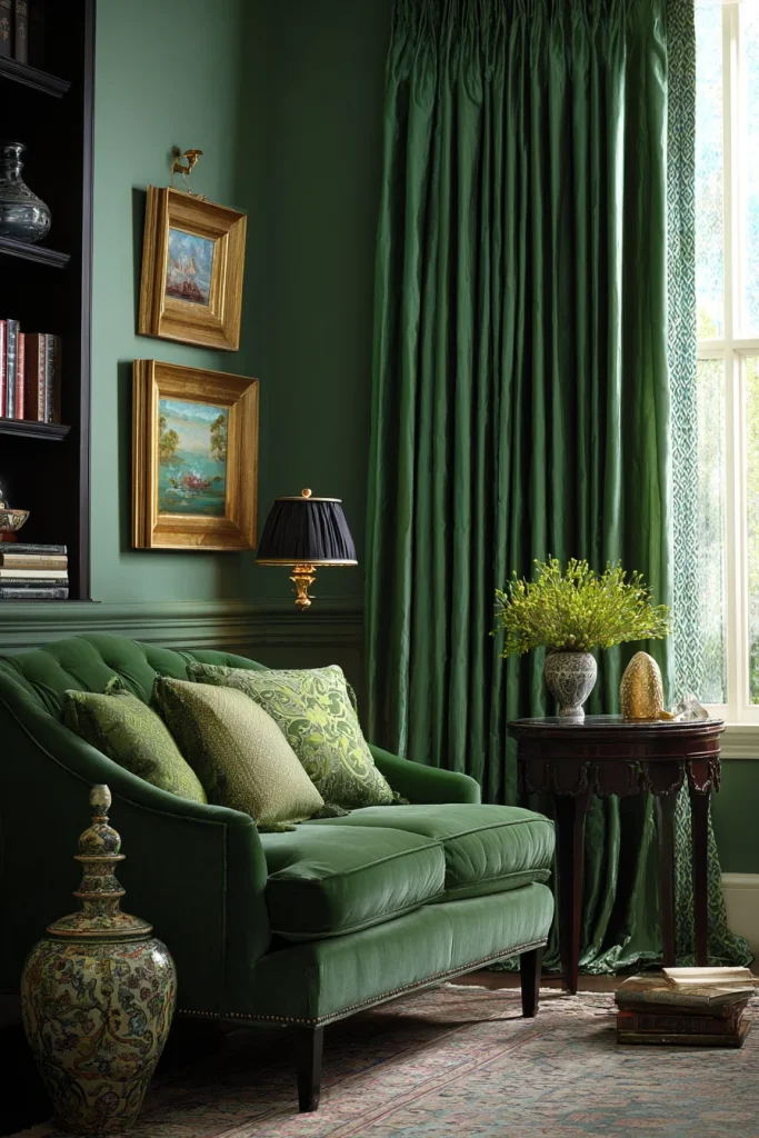 Hunter Green with Brass Hardware