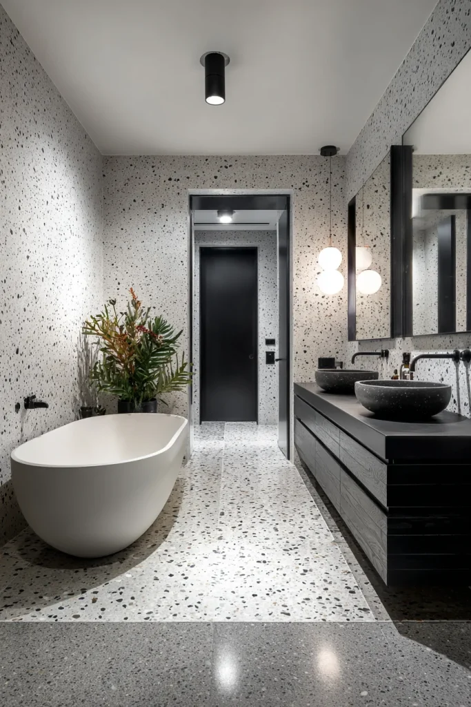 Monochrome Terrazzo Elegance