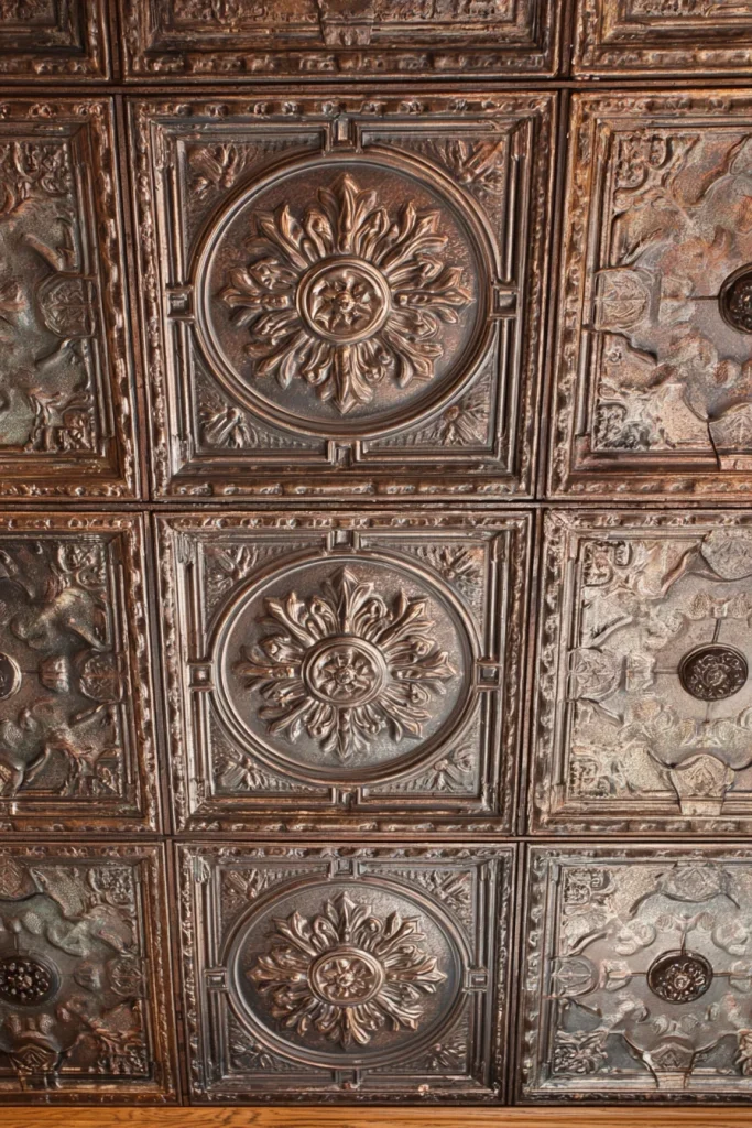 Rustic Tin Tile Ceiling