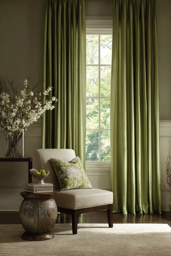 Sage Green Linen Panels