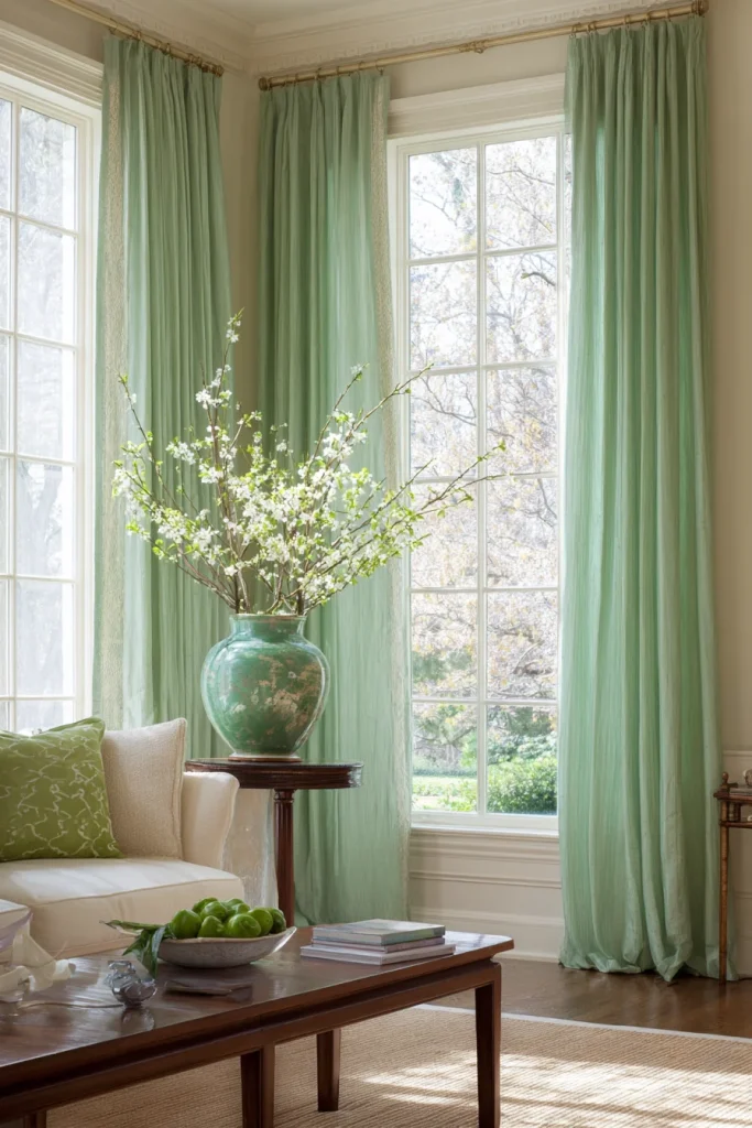 Sheer Mint Green Curtains