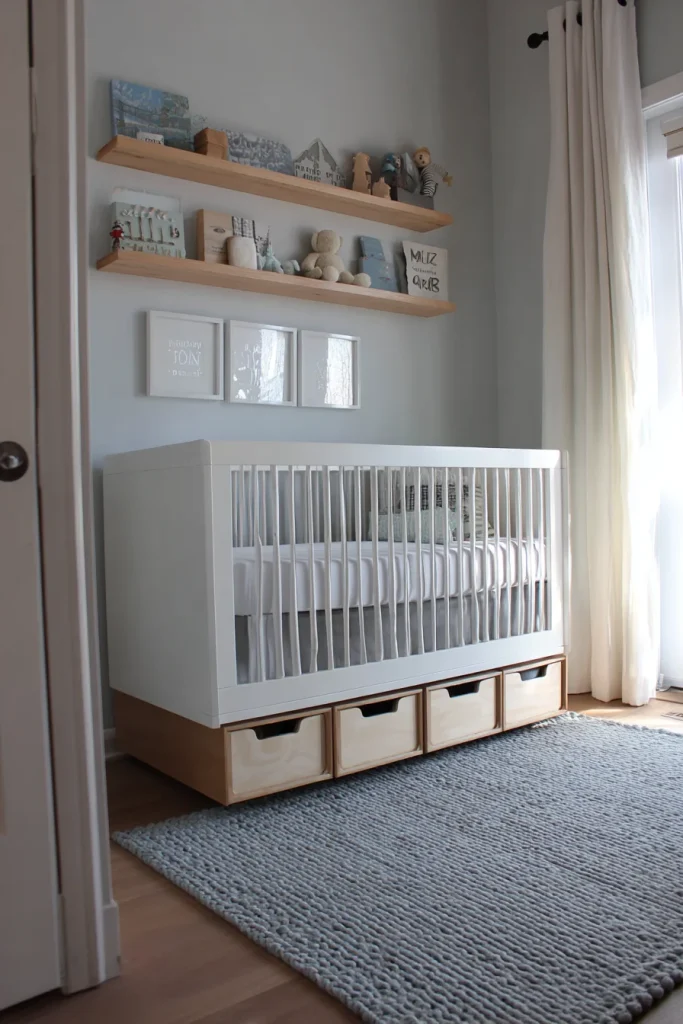 Smart Crib with Storage