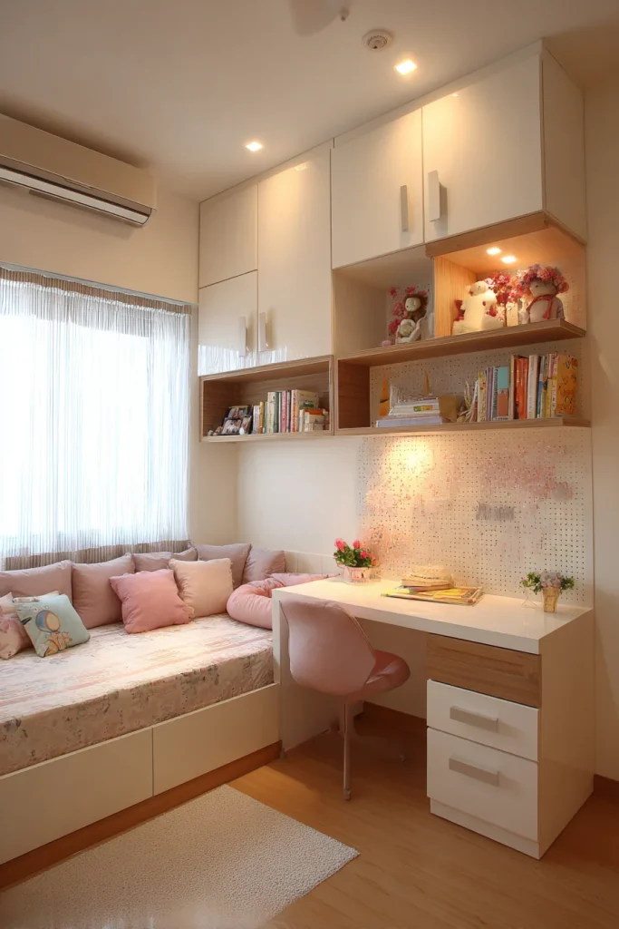 Study Table with Built-in Storage