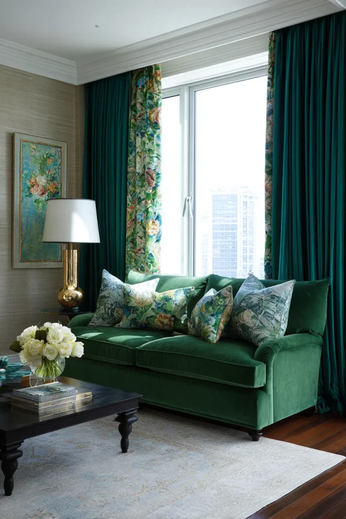 Velvet Emerald Drapes
