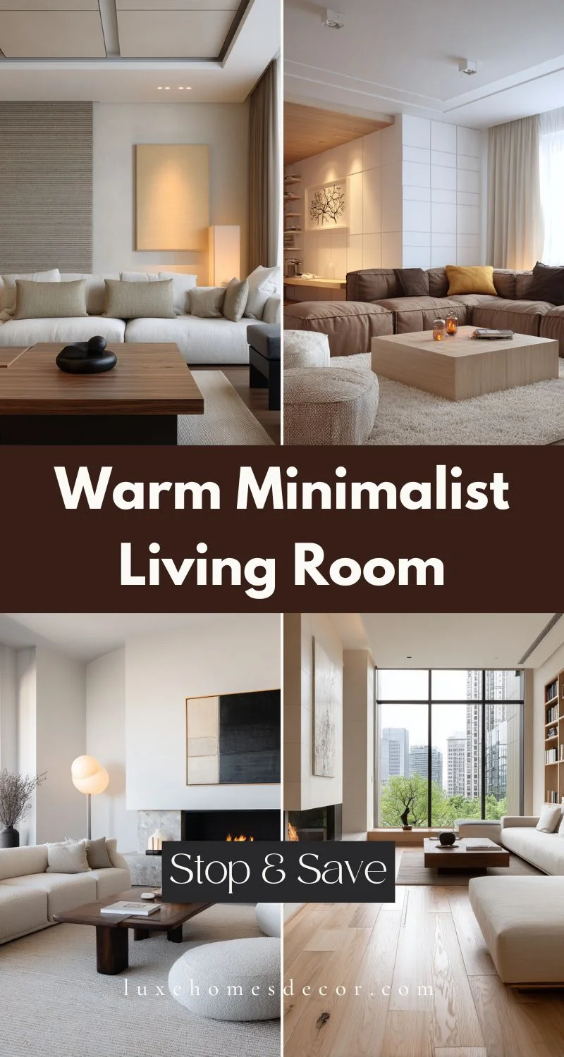 Warm Minimalist Living Room