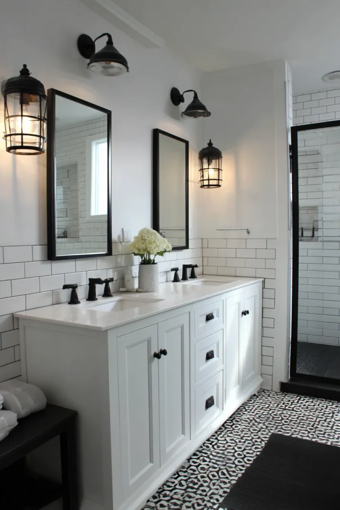 White Walls with Black Accents